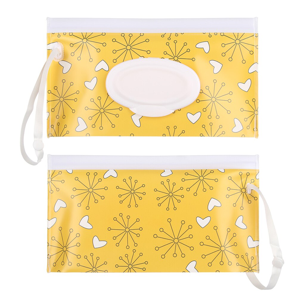 Nouvelles lingettes étui de transport embrayage propre lingettes humides sac cosmétique pochette facile à transporter Snap-Strap boîte à mouchoirs bébé poussette accessoires