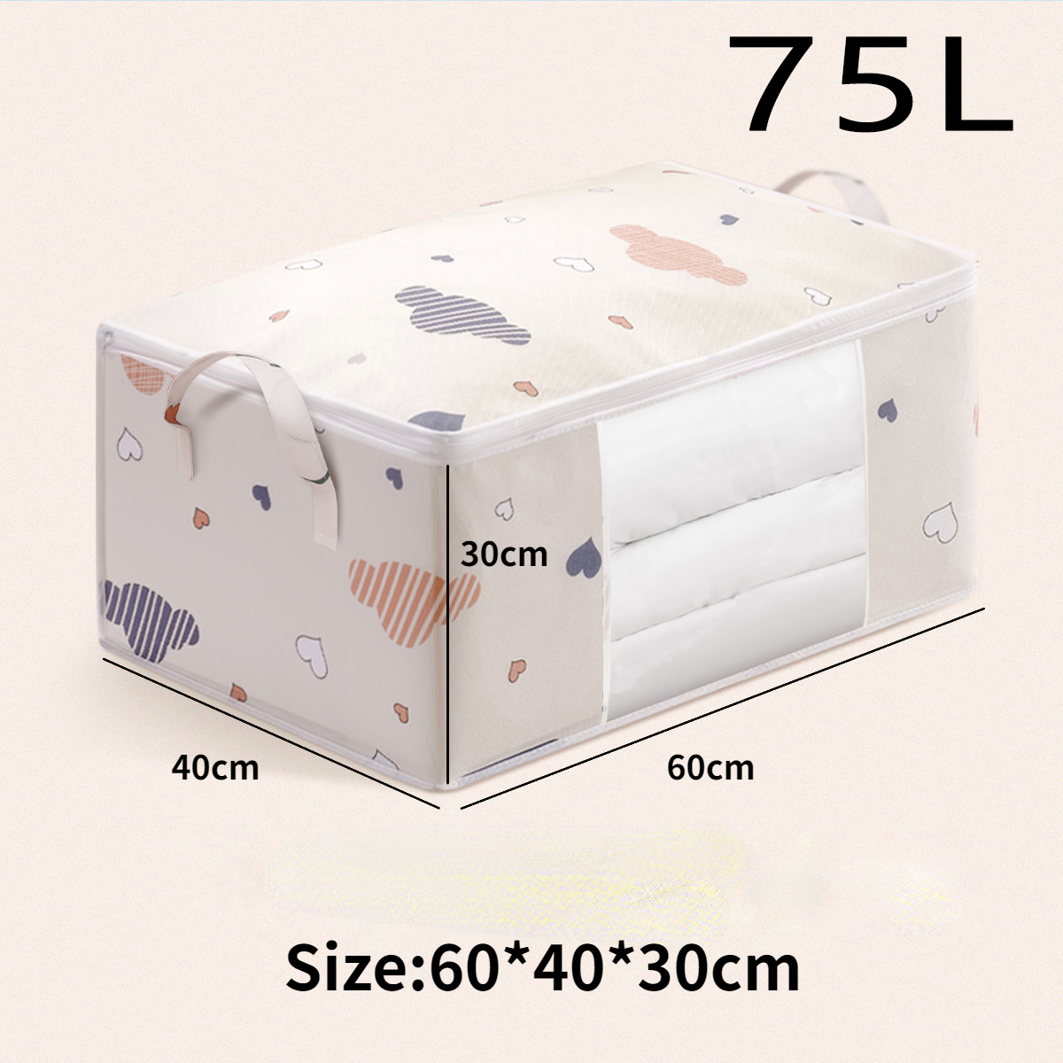 Non Woven Cotton Quilt Storage Bag Large Capacity Clothing Cotton Quilt Mobile Luggage Moisture Proof And Dustproof Portable Bag: MULTI
