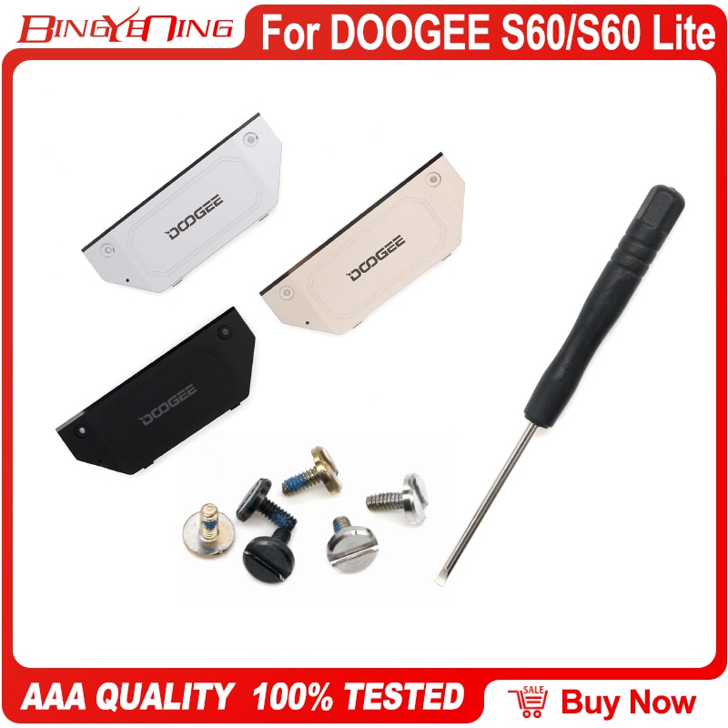 100% nowy oryginalny Doogee S60/S60 Lite obudowa tylna pokrywa baterii pokrywa karty Sim dekoracyjne śrubin naprawa części zamiennych
