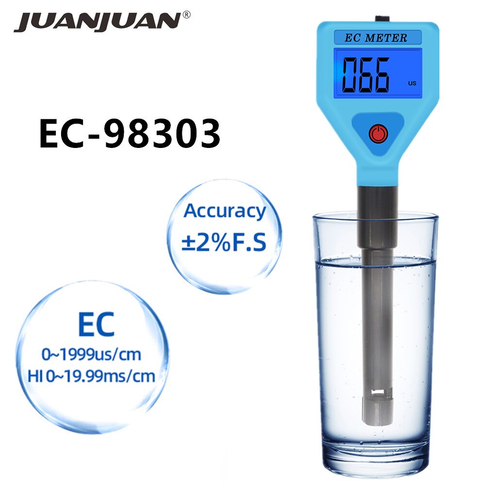 Digital EC Meter Tester Water Monitor EC-98303 Water Analyzer LCD Display for Pools Drinking Water Aquariums 40%off