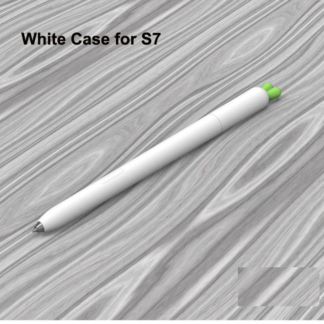 Carrot Vegetable Model Soft Case Silicone Cover For Samsung Galaxy Tab S Pen S6 Lite S7 Tablet Stylus Pencil Casing: White for S7
