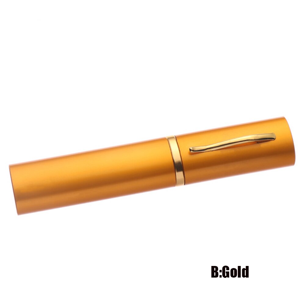 Leuke Aluminiumoxide Etui Metalen Glazen Doos Vrouwen Mannen Mini Draagbare Leesbril Zonnebril Case Eyewear Protector: B gold