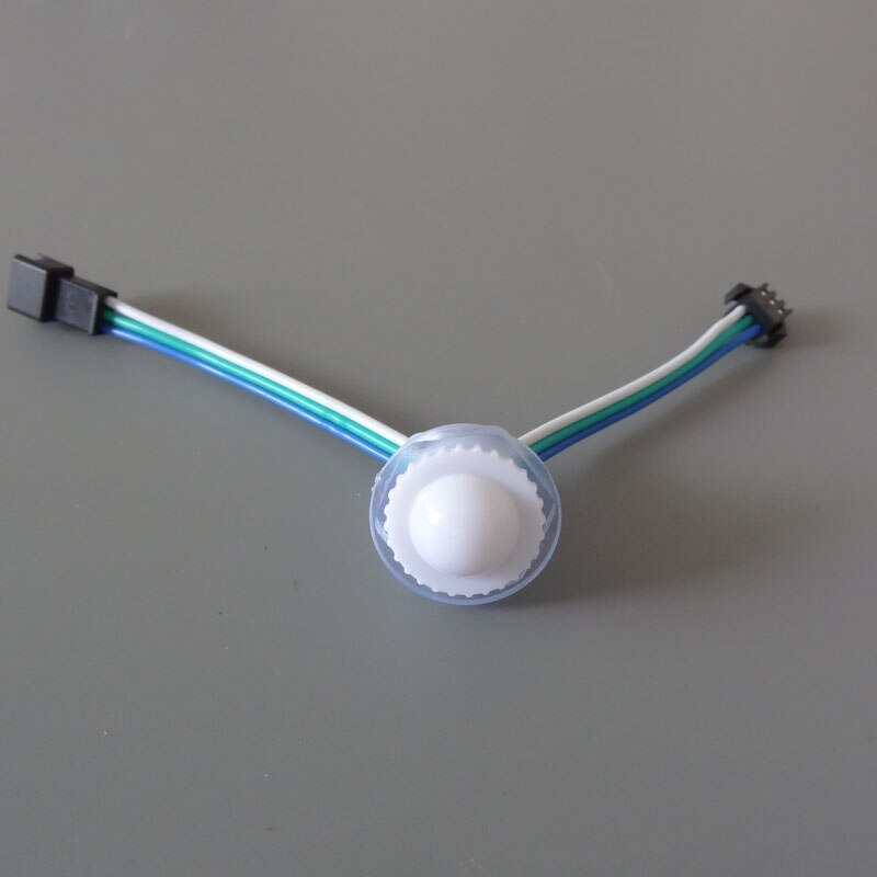 Adresseerbare 16mm diameter; DC5V; UCS1903/WS2811 RGB volledige kleur led smart module; 0.24 W (een 5050 SMD LED) IP68 milky cover