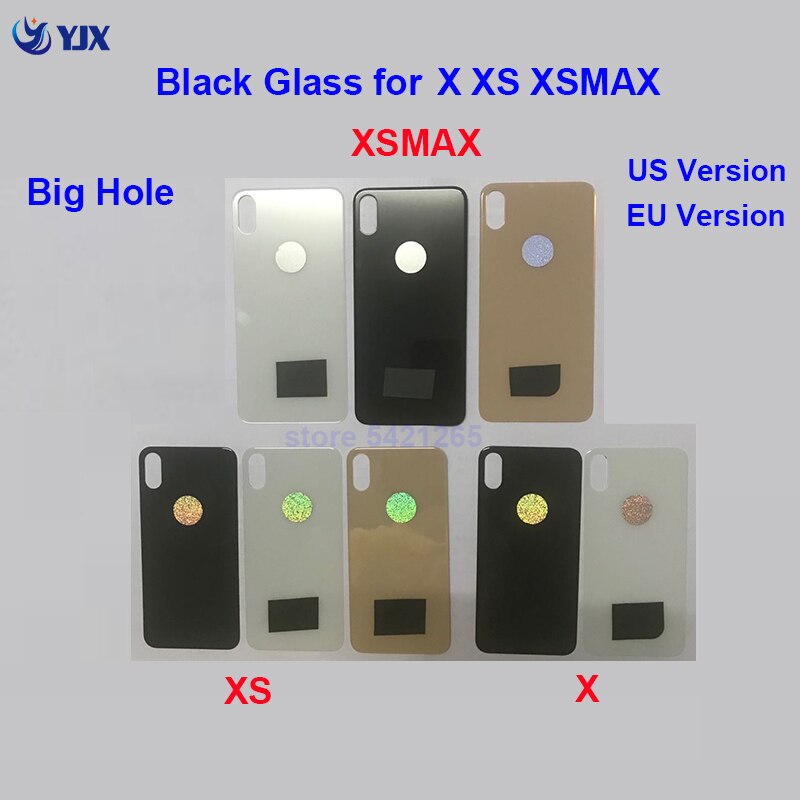 Łatwa zmiana Big Hole tylna szyba X XS Max części zamienne pokrywa baterii obudowa na tył telefonu obudowa naprawa telefonu logo z CE US