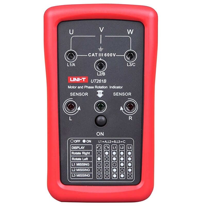 UNI-T Phase Sequence Tester Lack Phase Meter Motor Rotation Indicator AC 40 700V 90 600V: UT261B