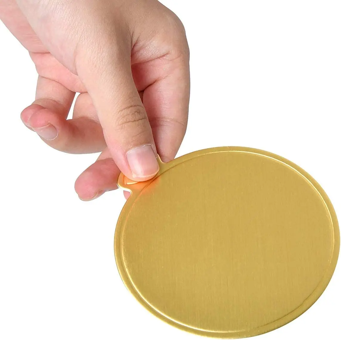 100 pcs/pack Cake Cardboard Mini Cake Boards Cupcake Dessert Tray Multi Shape Paper Golden Base Cake Pastry Decorative Kit Party