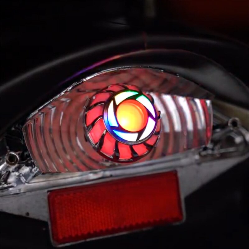 Motorrad LED Brems Lampe Rücklicht Engel Auge Licht Bremslicht Motorrad Bunte Licht Lampe Für Motorrad Lampe Zubehör