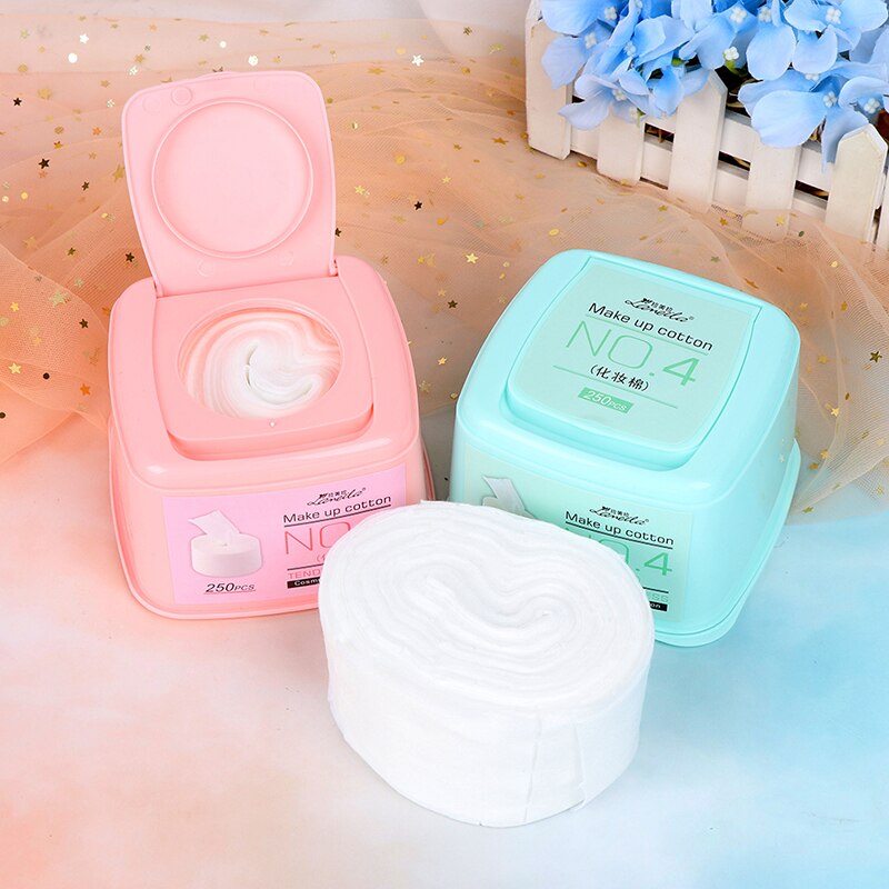 250 stuks/doos wattenschijfjes make-up remover doekjes gezichtscosmetica diepe reiniging tool huidverzorging gezichtsreiniger pomppapier make-up tools