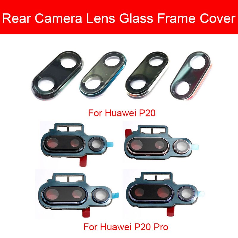 Rear Camera Lens For Huawei P20 / P20 Pro Back Camera Glass Cover Frame Cover Holder Protection Lens Replacement Repair Parts