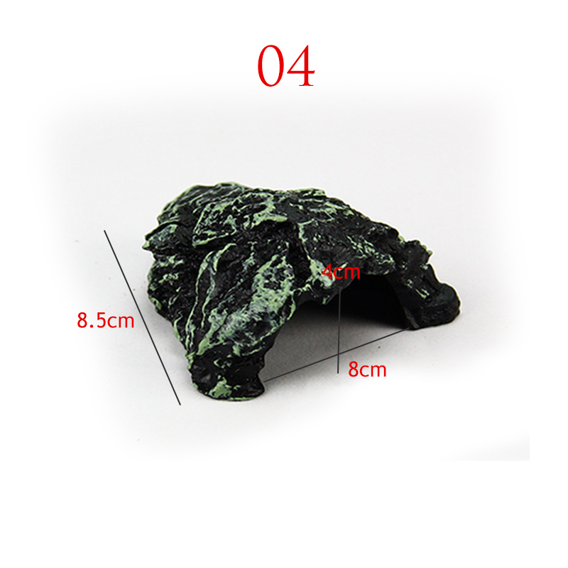 Lizard Snake Turtle Hide Rest Cave Reptiles House Reptile Hiding Cave Basking Hide Habitat Aquarium Landscaping Terrarium Decor: 04