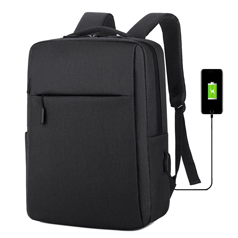 Large Backpack School Bag with USB Charging Port Men College Middle High Student Multifunction Travel Back Pack: Black B31