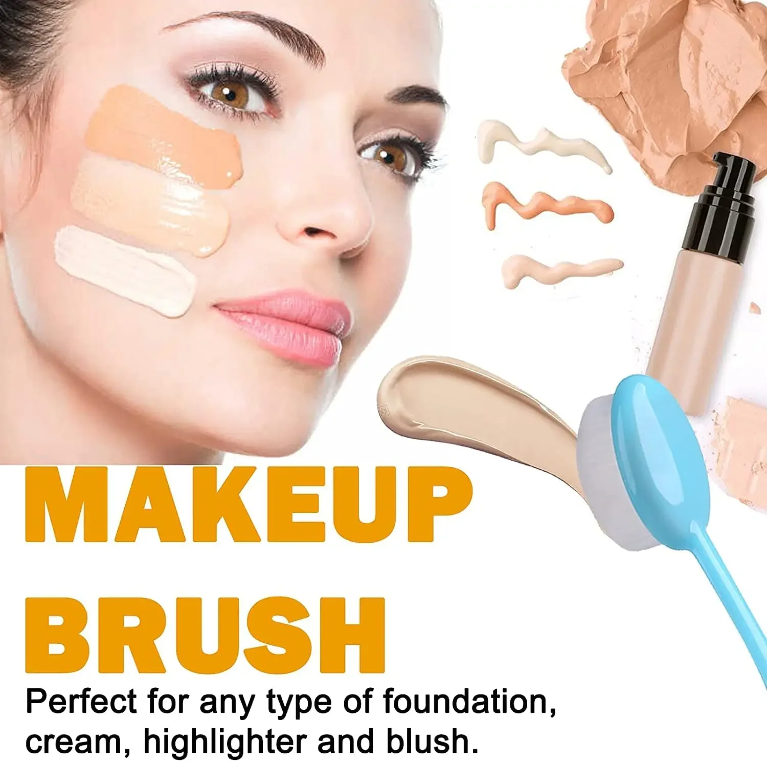 10pcs Colorful Ink Brushes Makeup Blending Painting Bristle Artist Flat Brush Tool for Paper Craft Drawing Card Making Stencil