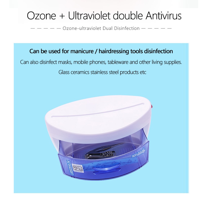 Esterilizador de teléfonos móviles con luz UV caja de Cabina Desinfeccion herramientas de cuidado de uñas protección de uñas esterilización conveniente