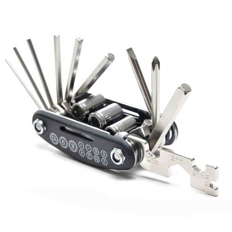 15 In 1 Professionele Multifunctionele Mtb Fiets Tool Fietsen Repair Tool Kit Fiets Wrench Schroevendraaier Chain Cutter
