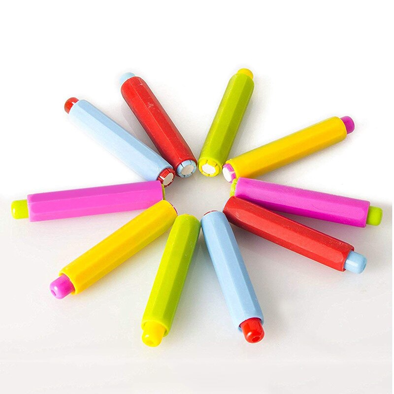 5X Chalk Holder Case Cover for Plastic School Adjustable Replacement Chalk Cover color ran