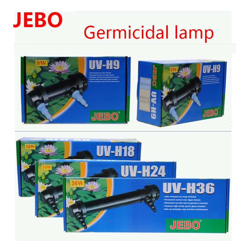Jebo 36W Uv Sterilisator Lamp Licht Ultraviolet Filter Clarifier Water Cleaner Voor Coral Koi Vijver, aquarium Uv Lamp