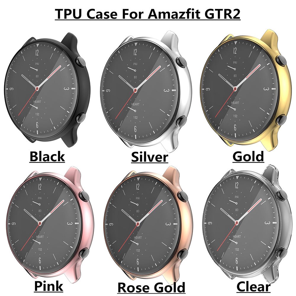 Funda protectora para Amazfit GTR 2, carcasa protectora de pantalla completa, marco de TPU suave para Xiaomi Huami Amazfit GTR2, parachoques para reloj