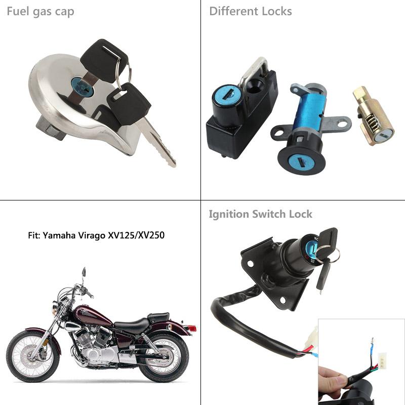 Tænding gasdæksel ratlås sæt til yamaha virago  xv 535 250 125 xv250 xv535