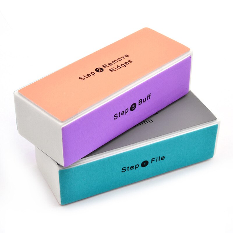 2-4PCS Four Sides Nail Art Buffer Sanding Block Buffs Pedicure Manicure Accessories Nail Files Polishing Tools