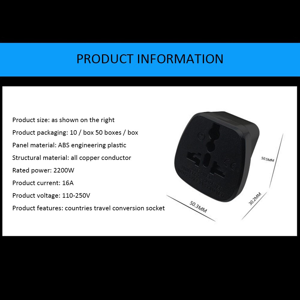 Universal Travel Adapter European Plug International Power Socket Wall Electrical Connector with Safety Shutter Adapter