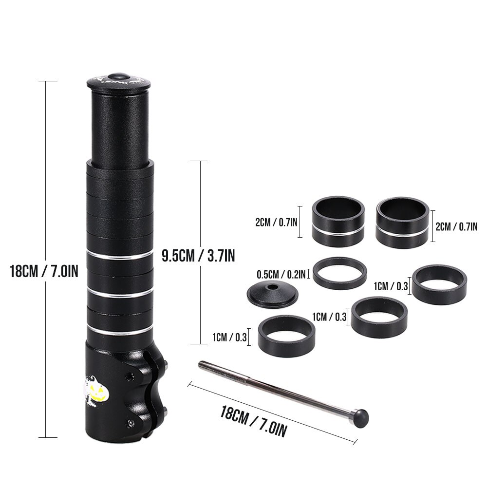 Aluminium Legierung Fahrrad Gabel Vorbau Riser Extender Erweiterung Fahrrad Radfahren Bike Stem Kopf Up Raiser Lenker Riser Adapter