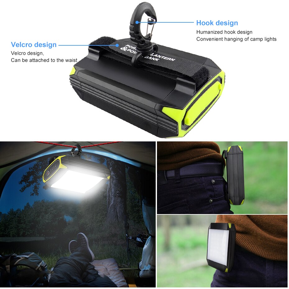 6000Mah Camping Lantaarn 30Leds Usb Oplaadbare Led Licht Outdoor 5 Modus Multi Functie Hang Lantaarn Power Bank Camping licht