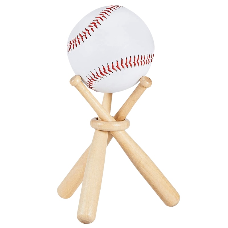 Baseball Golf Tennis Bal Display Stand Souvenir Bal Hout Houder Ondersteuning: Default Title