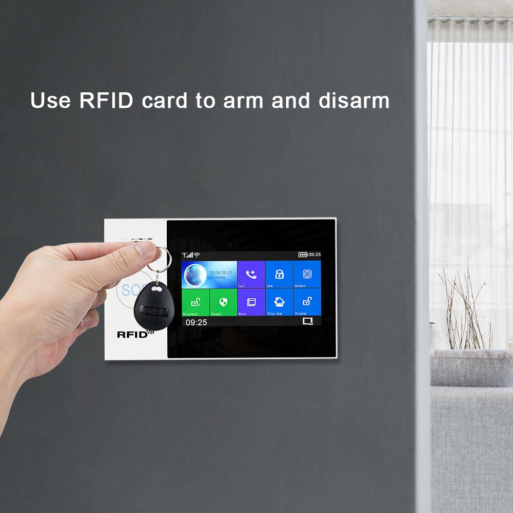 Rfid-tag-kort til alarmsystem til hjemmet