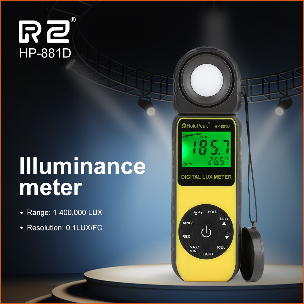 HoldPeak Lux Meter High Precision Digital Light Lux Meter Handheld Illuminometer Photometer Luxmeter