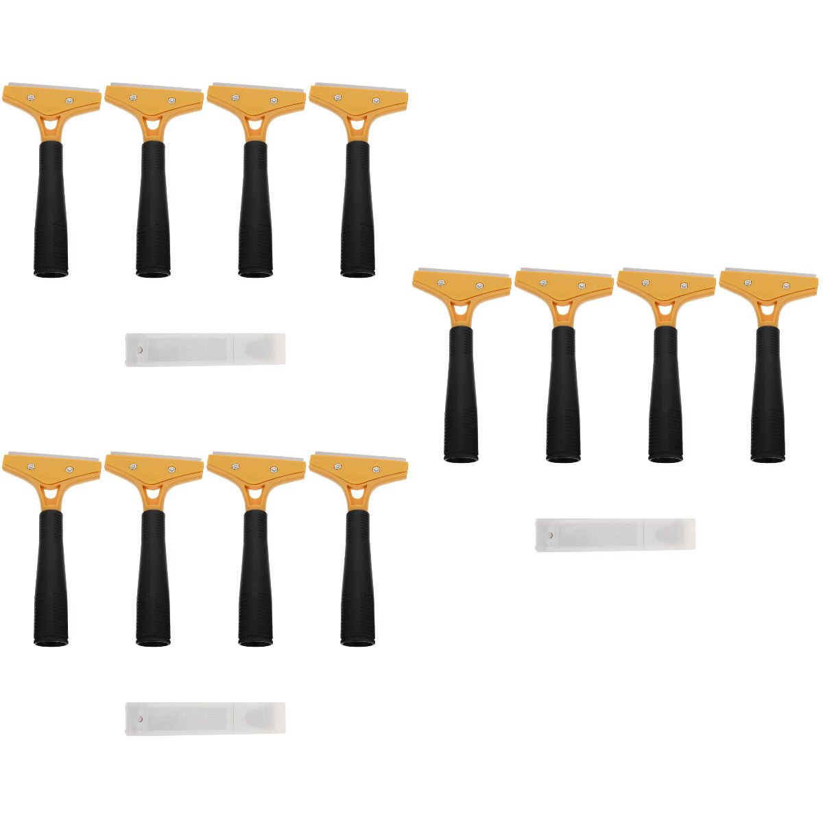 12 pcs Tile Scrapers with 10 Blades Floor Wall Scraper Glass Glue Angle Scraper: Default Title
