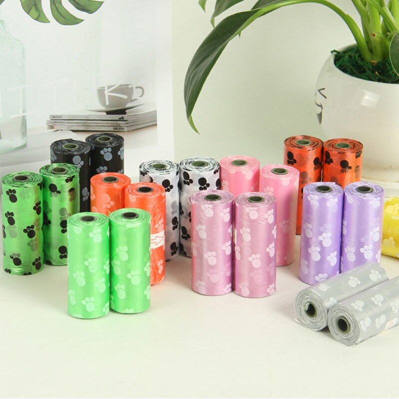 Pet Flavor Green Degradable Waste Bag Poo Bag Degradable Cat Waste Eco-Friendly Bags Outdoor Clean