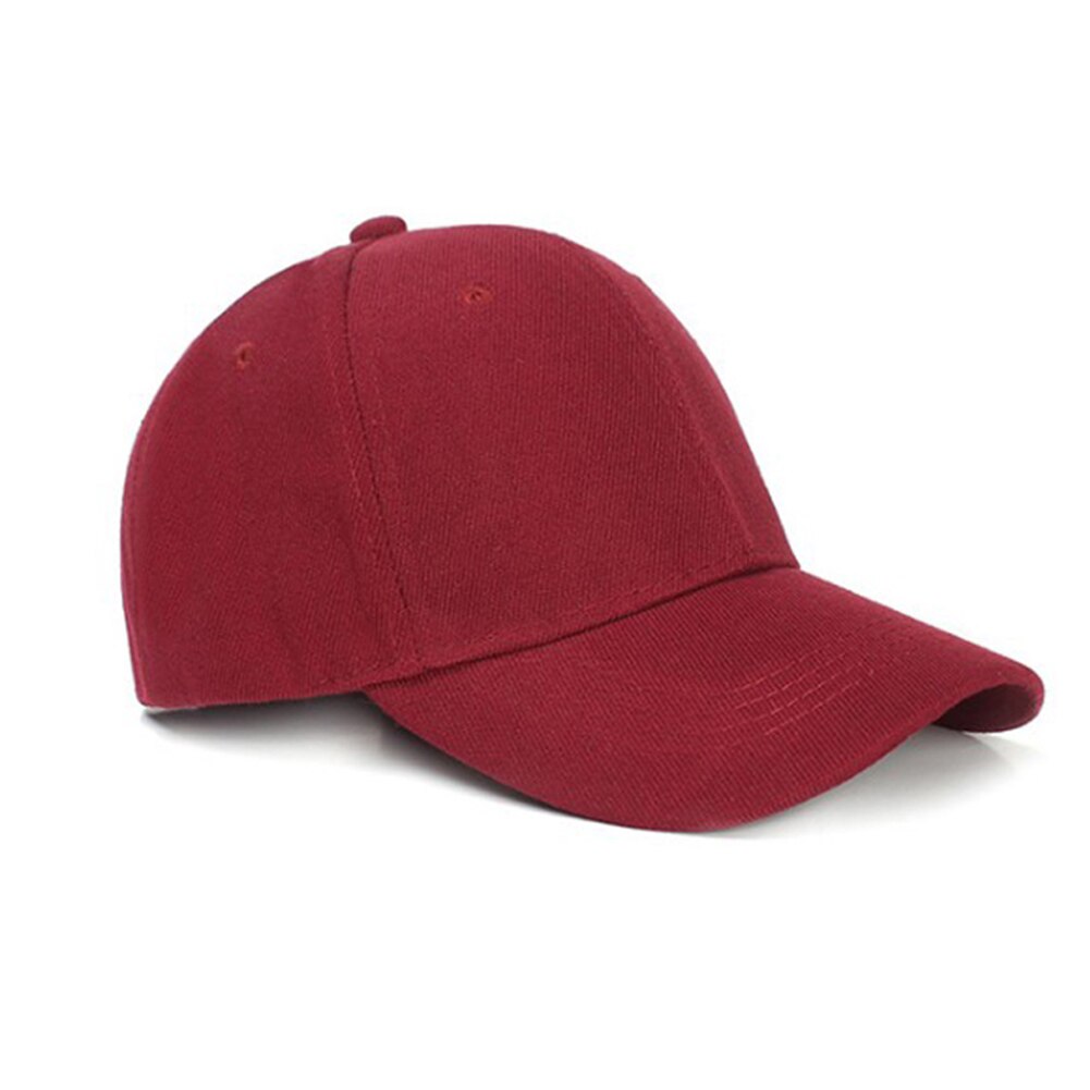 Sun orange Baseball Cap Plain Curved Sun Visor Hat Solid Color peaked caps Adjustable Dad caps Unisex Outdoor cap 2022: Wine Red