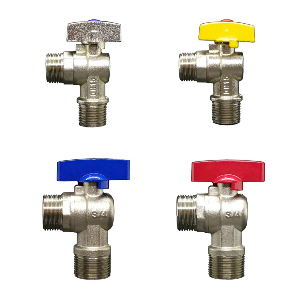 Spherical Core Triangular Valve Copper Electroplated Large Flow Switch DN15 DN20 1/2" 3/4" Cold and Water Gas Copper Ball