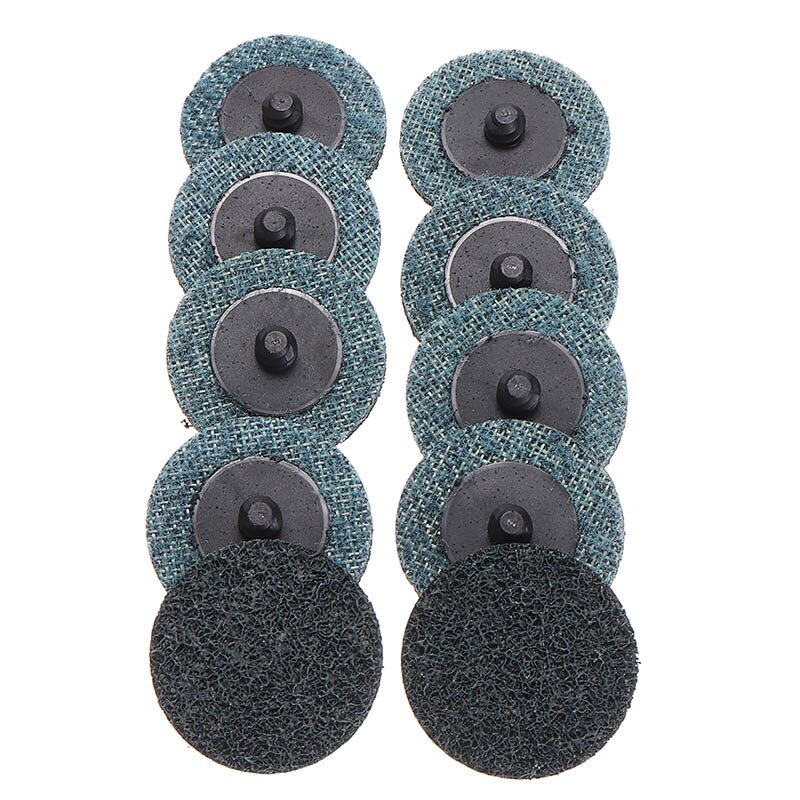 10 st 2 " 50mm roloc slipskiva skotsk brite rulllås fin/medium/grov ytkonditionering för metallbearbetningspolering