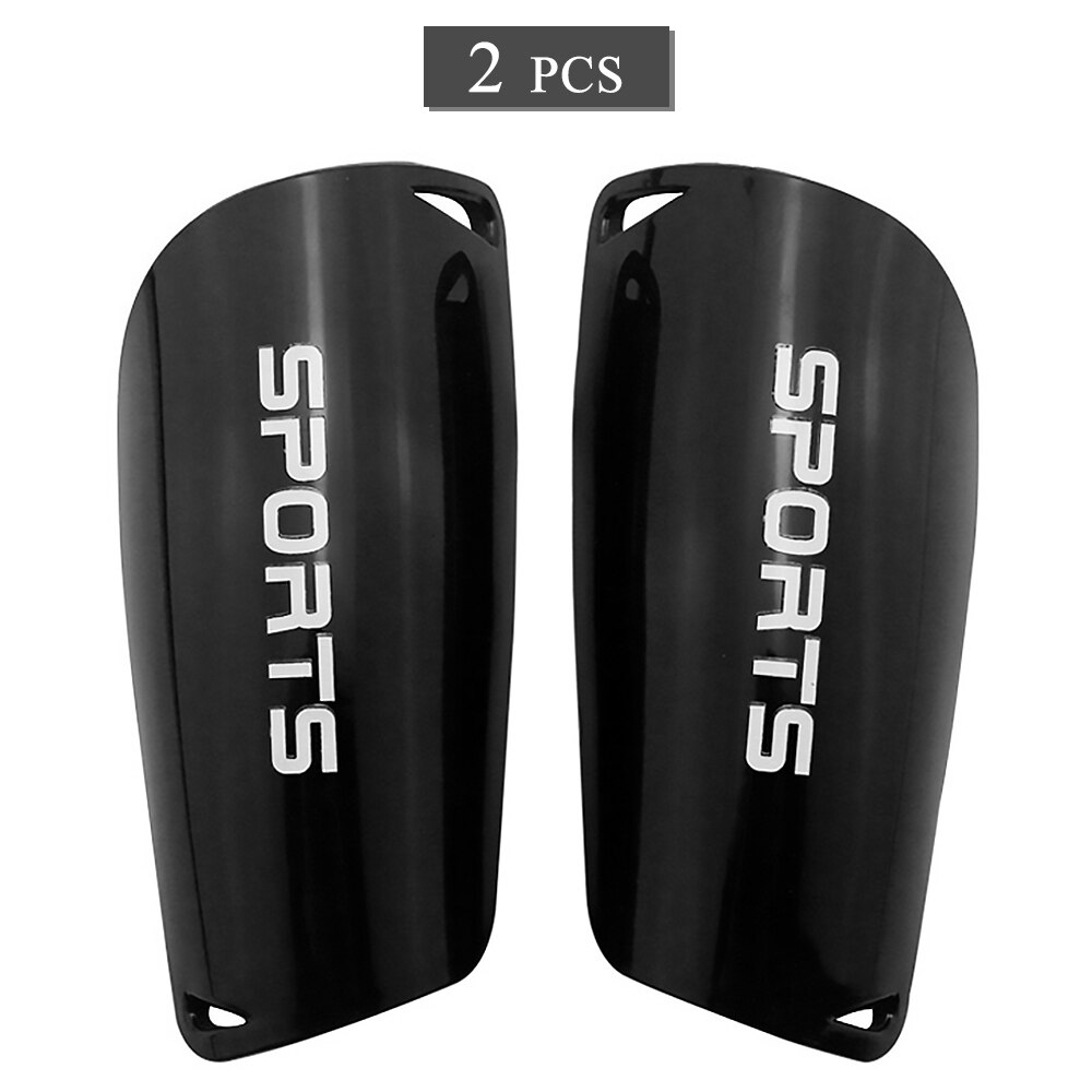 2 PCS Fußball Shin Guards Fußball Shin Schutz Bord Fußball Training Kalb Protector Leichte Fußball Bein Pad: Black / S
