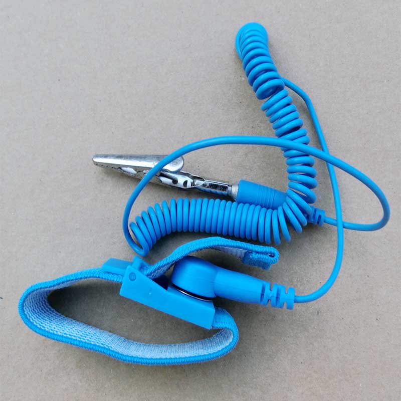 Antistatisk armbånd antistatisk ledningsbånd armbåndsbånd esd armbånd med alligator klip til elektronik antistatisk arbejdsværktøj