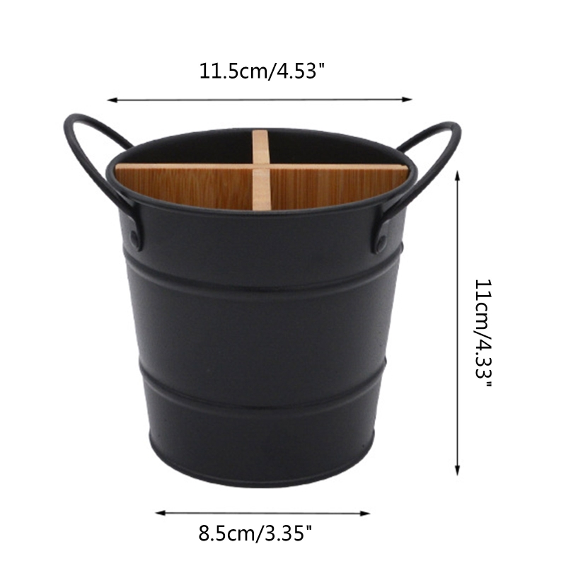 50LB Stainless Steel Cutlery Bucket Compartment Chopsticks Fork Spoons Tableware Buckets for Home Kitchen Cookware Drainer