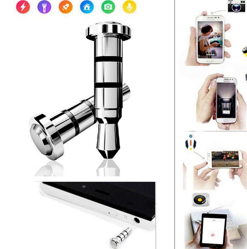 2PCS Dustproof Plug Klick Quick Button For Android Smart Cell Phone 3.5mm Jack