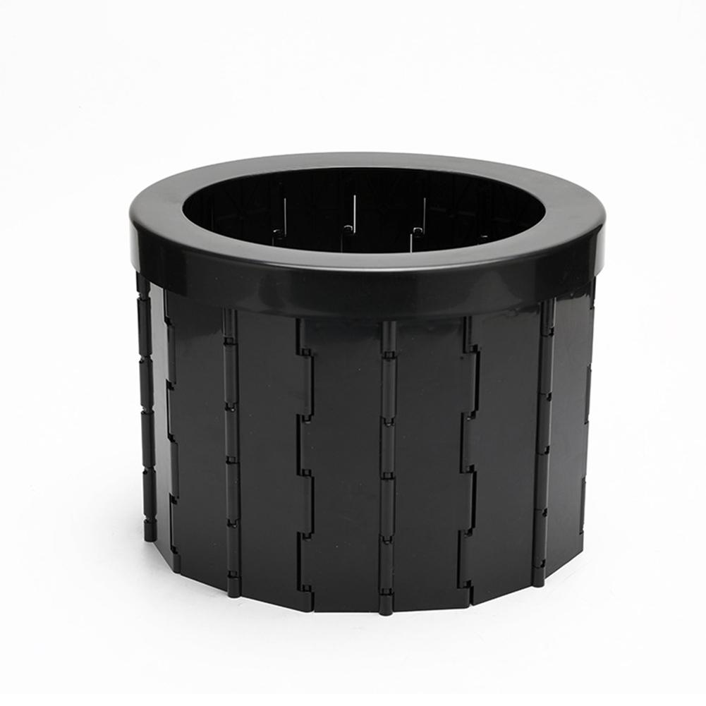 Udendørs bærbart toilet wc camping potte rejse commode toiletsæde multifunktion foldeservant til camping vandretur strand: Sort