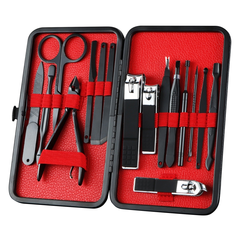 A0ND 16pcs Kit per la cura delle unghie Kit da viaggio per unghie Set per Manicure Kit per la rimozione della cuticola per Pedicure