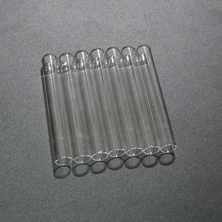 50 stk/parti 10*100mm reagensglass med rund bunn flat topp til skole/laboratorieglass