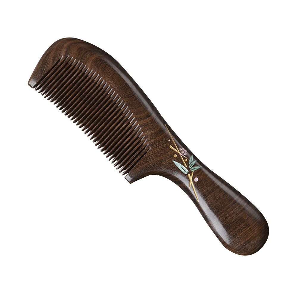 Natural Handmade Wooden Comb Fine Tooth Long Sandalwood Comb Hair Comb No Static No Snag for Women Kids Massage Comb 21X5.3cm: 03