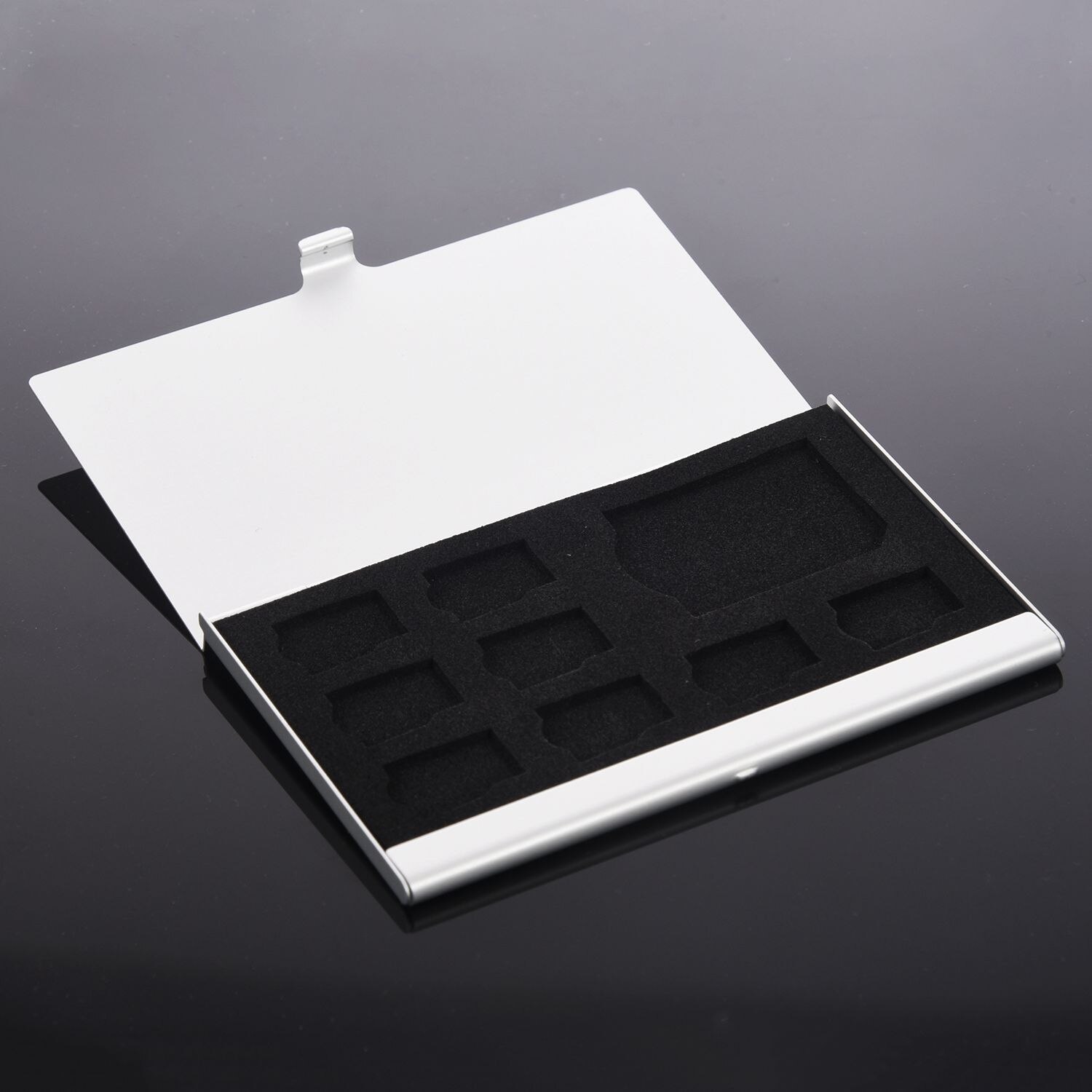 9 Micro-SD/SD Memory Card Storage Holder Box Protector Metal Cases 8 TF&amp;1 SD