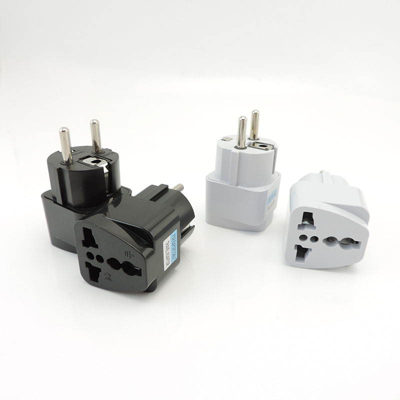 EU-stekkeradapter Amerikaans VS naar EU Euro Europees Korea Rusland FR Universele reisadapter 2-pins AC-converter voedingsadapter