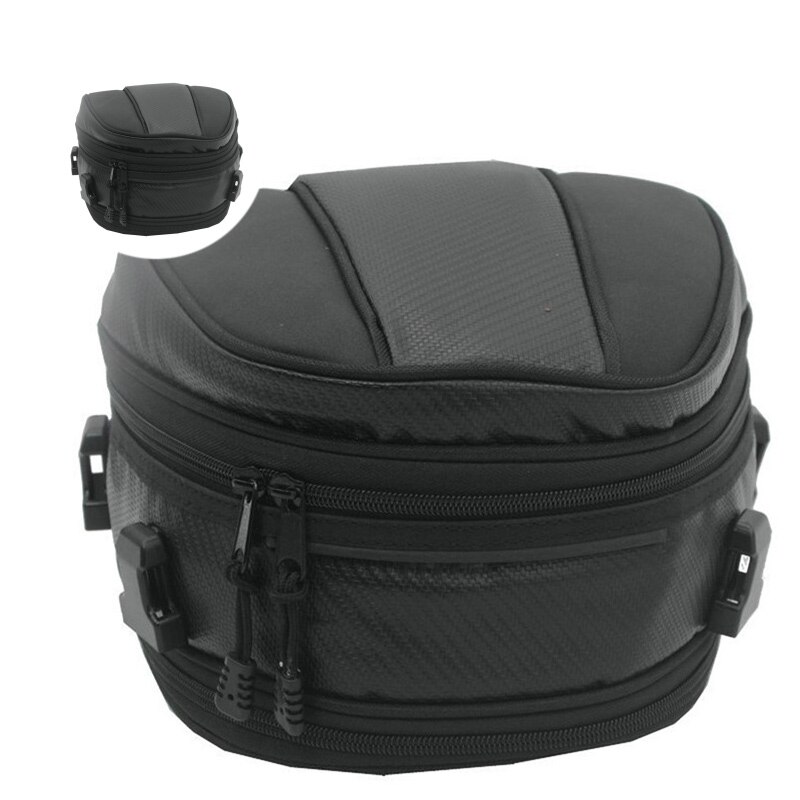 Black Motorcycle Rear Seat Bag Portable Seat Tail Box Motorcycle Saddlebag Bag Motorcycle Tail Bag Outdoor Supplies