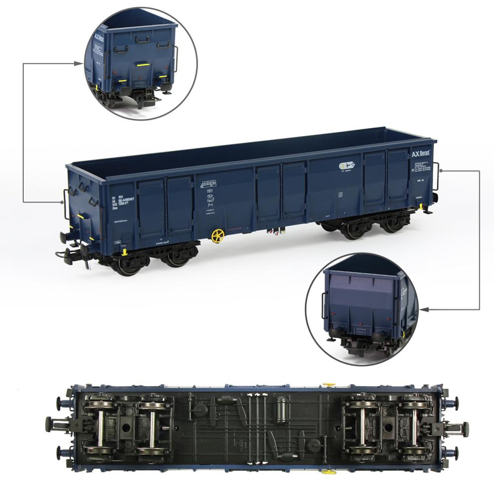 1 pc/2 stücke ho Maßstechen 1: 87 öffnen Gondel Auto Wagen Eisenbahn Transporter Modell Zug Container Wagen Fracht Auto C8742