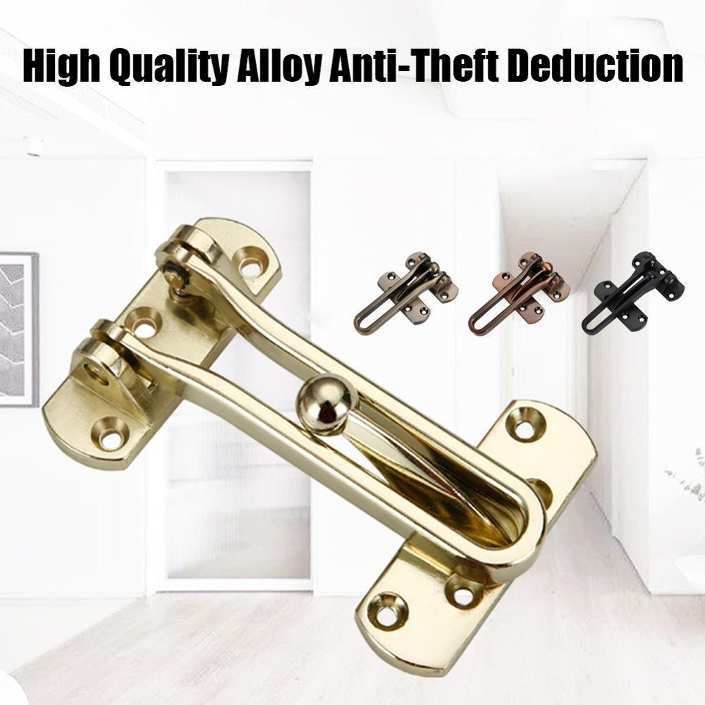 Household Door Security Guard Zinc Alloy Hasp Latch Anti-theft Cabinet Home Window Hotel Chain Locks Security Lock Door Cla I5X6