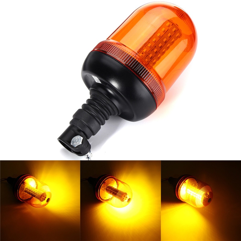 1/2 STUKS Auto LED Roterende Knipperende Amber Baken Flexibele Waarschuwingslampje 80 LED 5730 12 V/24 V Voor Tractor Truck SUV Boot SG-SR16B