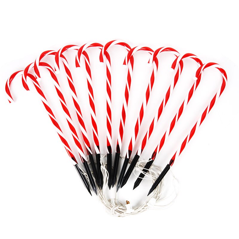16/22inch Christmas Candy Cane Pathway Lights Year Outdoor Lights Yard Garden Home Decorations Light xmas Lights: 10pcs 16inch