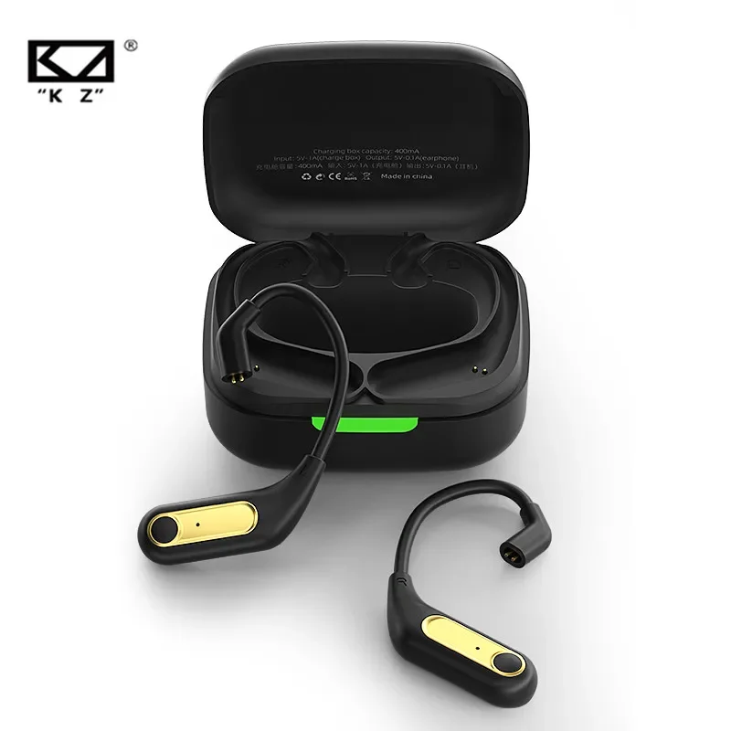 KZ AZ15 Upgrade Wireless Ear Hook Headphones Wire Bluetooth-compatible 5.2 Cable with Charging Case